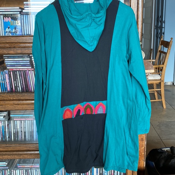 Leopards and Roses Funky Hippy/Boho Zippered Tunic/Hoodie - Size Large - Picture 5 of 13
